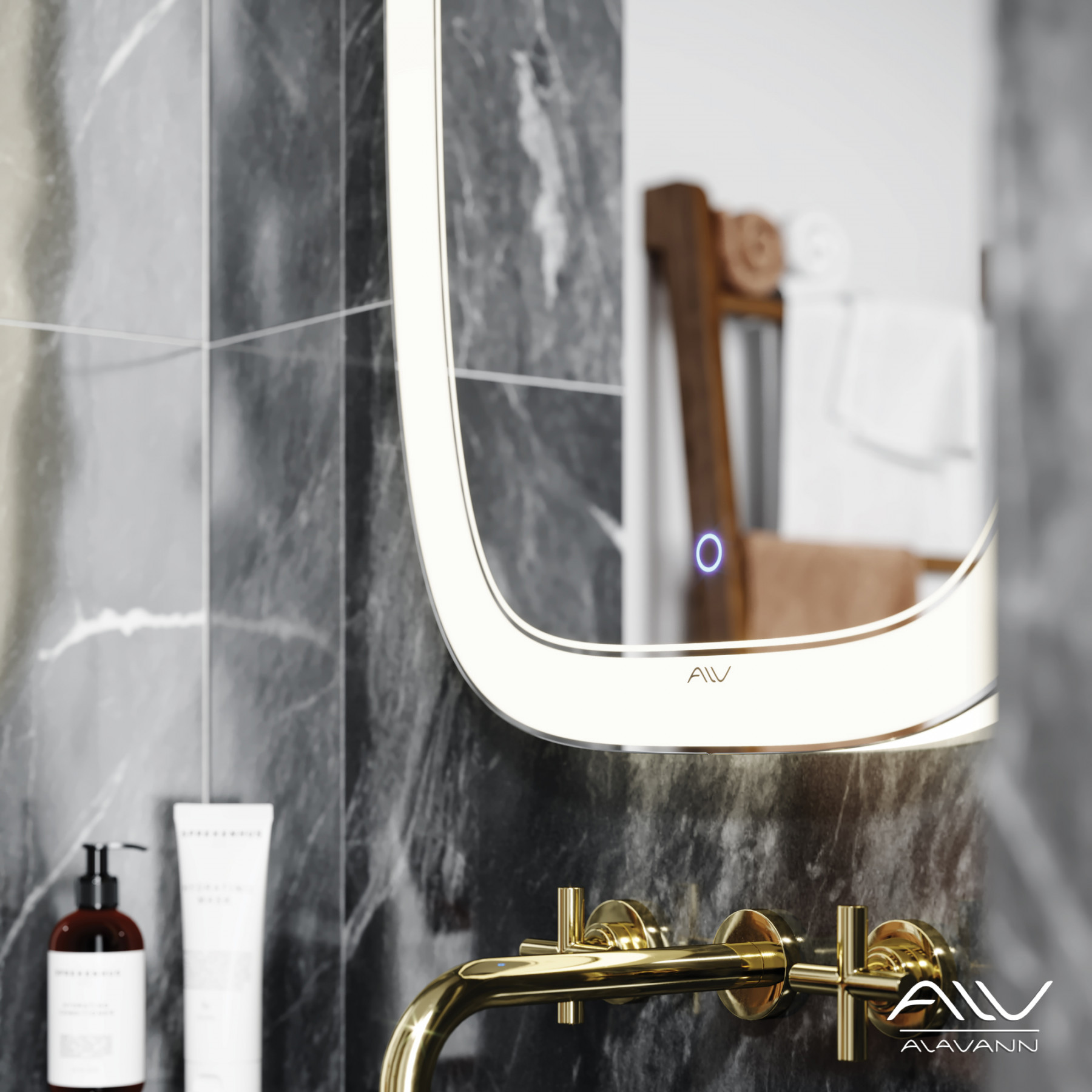 Зеркало Alavann Matrix 52 свет, сенсор, антизапотеватель