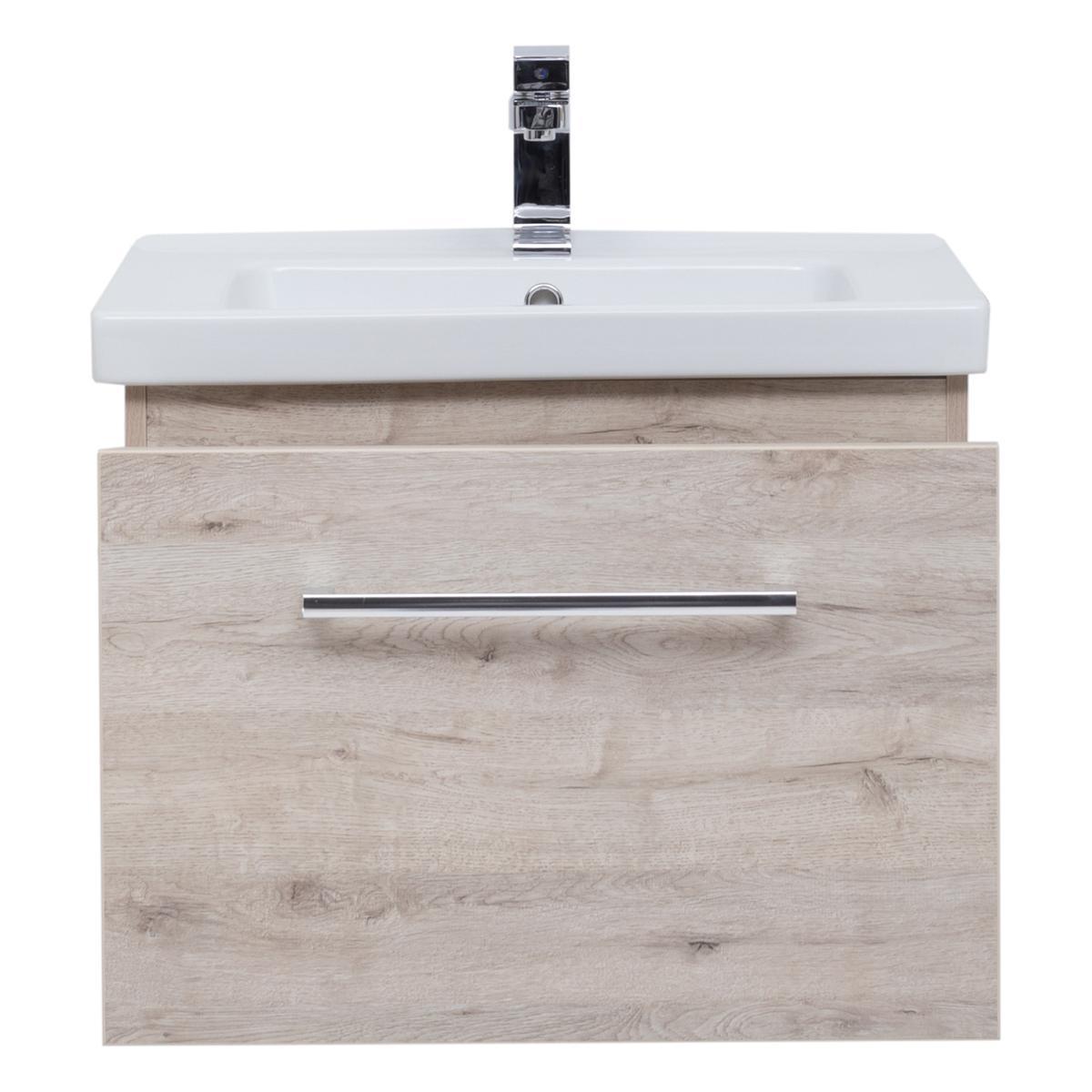 Тумба с раковиной подвесная Dreja Big Inn 65 см, дуб кантри