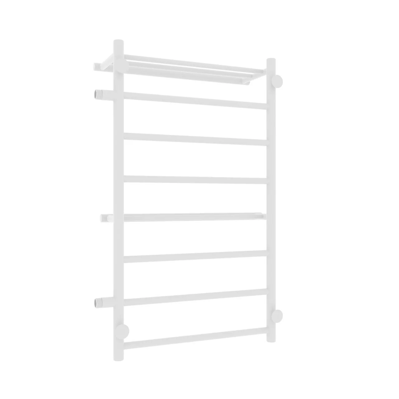 Полотенцесушитель водяной Laris Лавина П9 500х800 R МЦ 500-1, боковой, с полкой, белый матовый