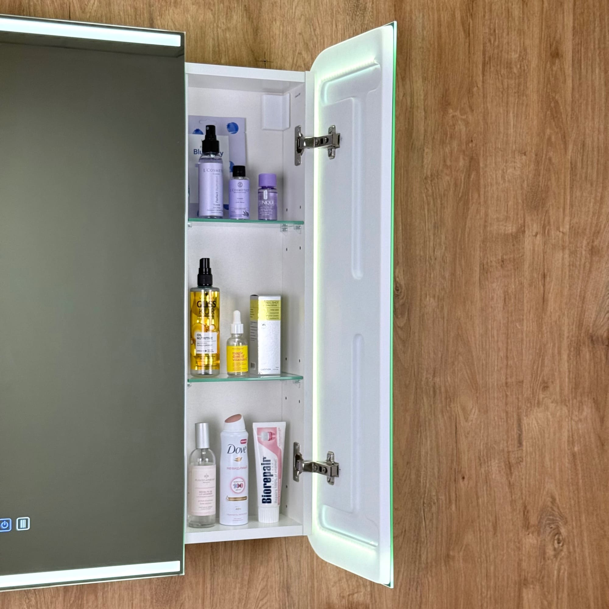 Шкаф зеркальный Alavann "Lana 80" антизапотеватель, часы