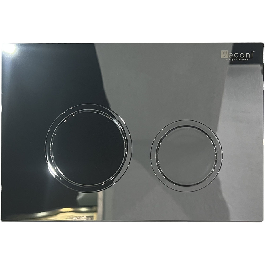 Кнопка смыва Veconi FLUSH V11, FLV11-C, 240х162х7, пластик, хром глянец кайма - хром глянец
