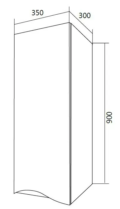 Пенал 1Marka Этюд 35П R подвесной, белый