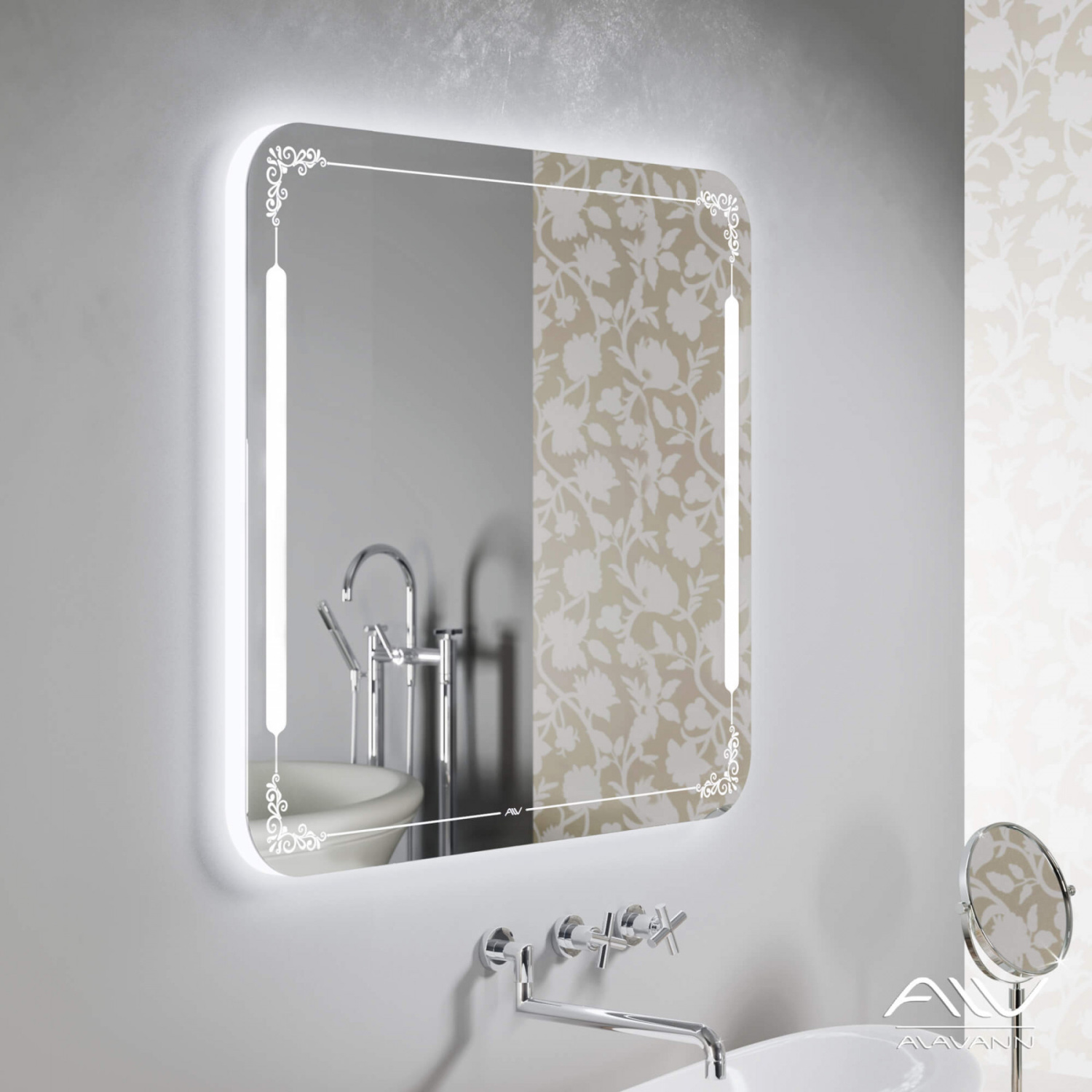 Зеркало Alavann Vintage 80 свет, ИК выключатель