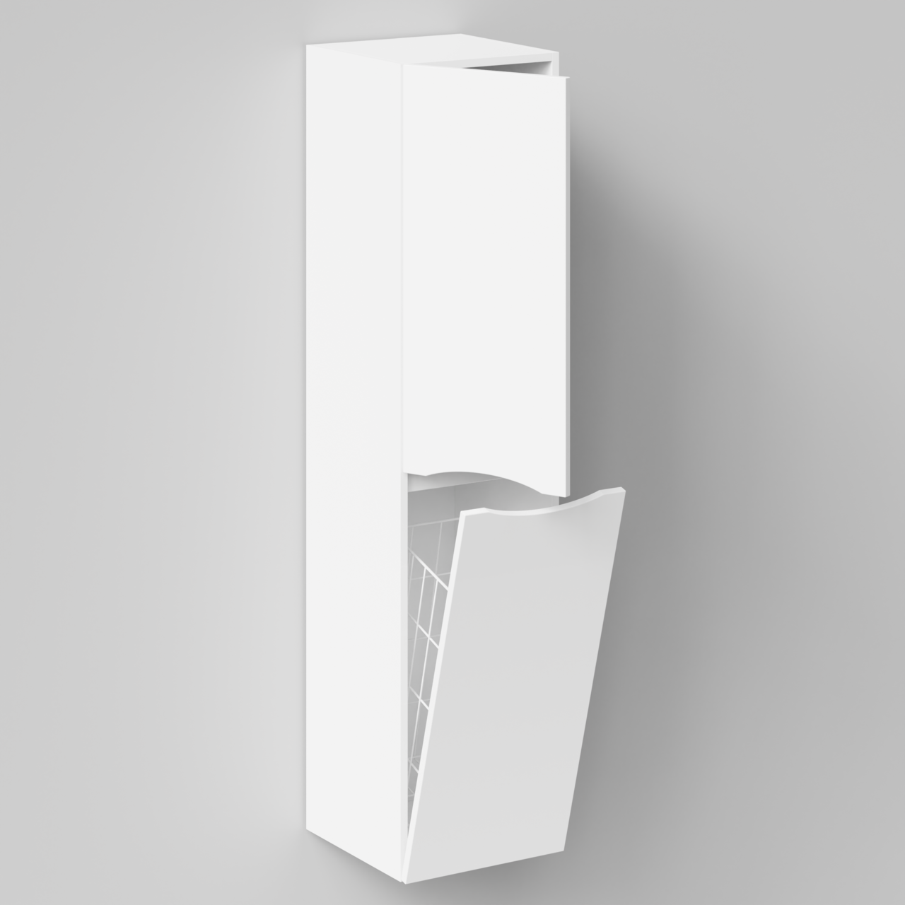 Пенал Vod-ok Лайт 35 L/R подвесной, с корзиной, белый + 13 цветов