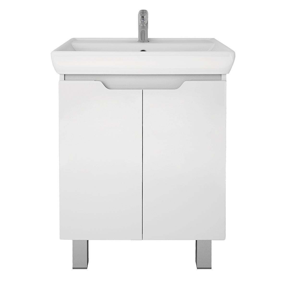 Тумба с раковиной подвесная Dreja Q Plus (D) 60 см, белый