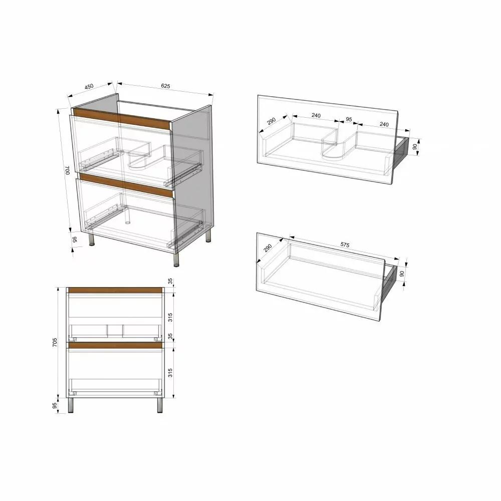 Мебель для ванной Венеция Bianco 65 напольный комплект, белый