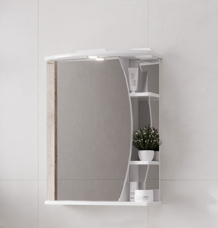 Зеркало-шкаф Onika Луна 55.01 L свет, белый