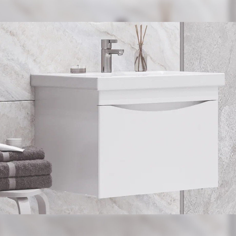 Тумба с раковиной подвесная Velvex Vizo tpVIZ.60.1Y-21, 60 см