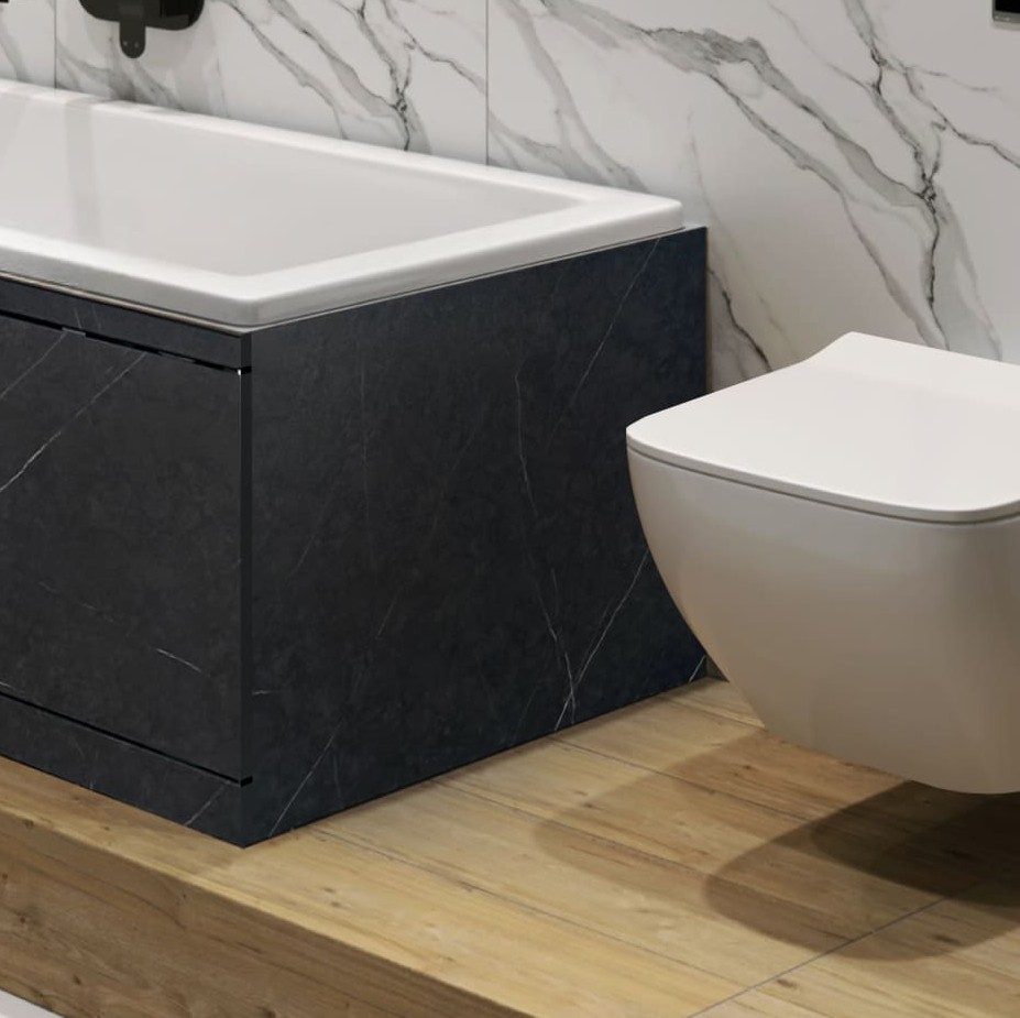 Экран под ванну Alavann Rita 70 торцевой черный мрамор