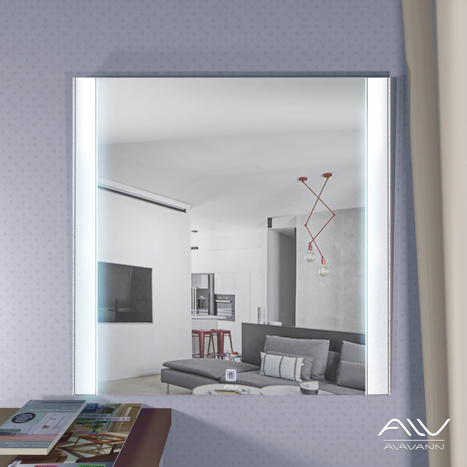 Зеркало Alavann Tess 80 Led подсветкой, сенсор