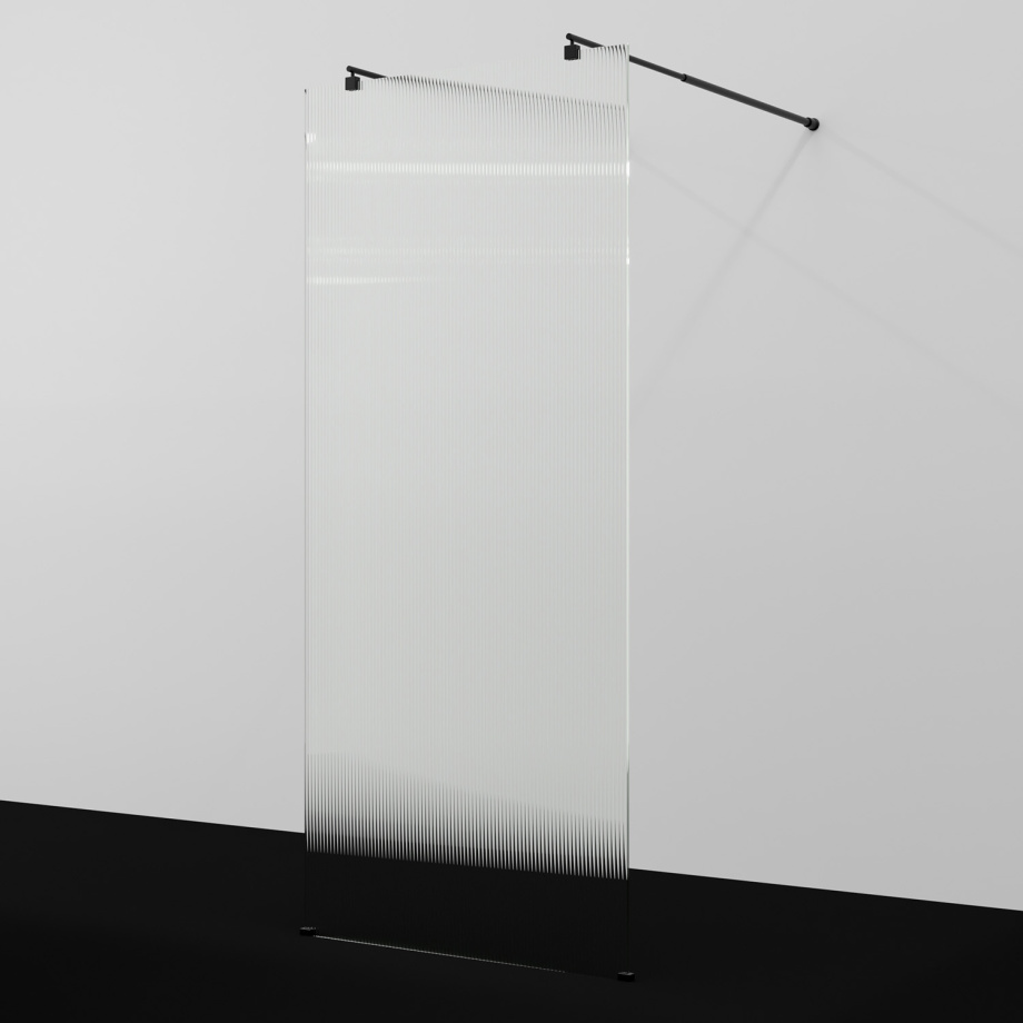 Душевая перегородка WasserKRAFT Vechte 60W46MB-FL черный матовый