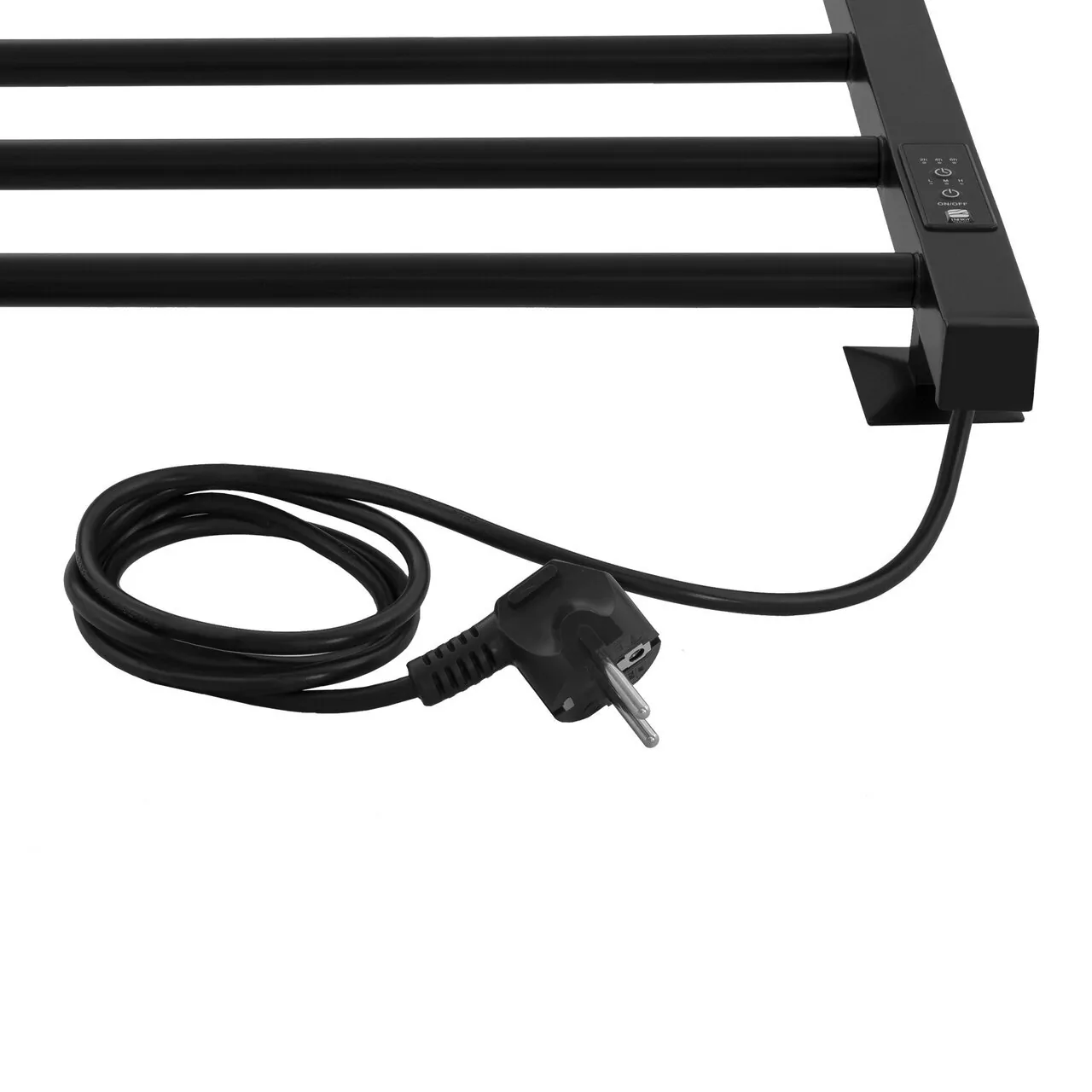 Полотенцесушитель электрический Energy Relo 600x400 с таймером, черный матовый