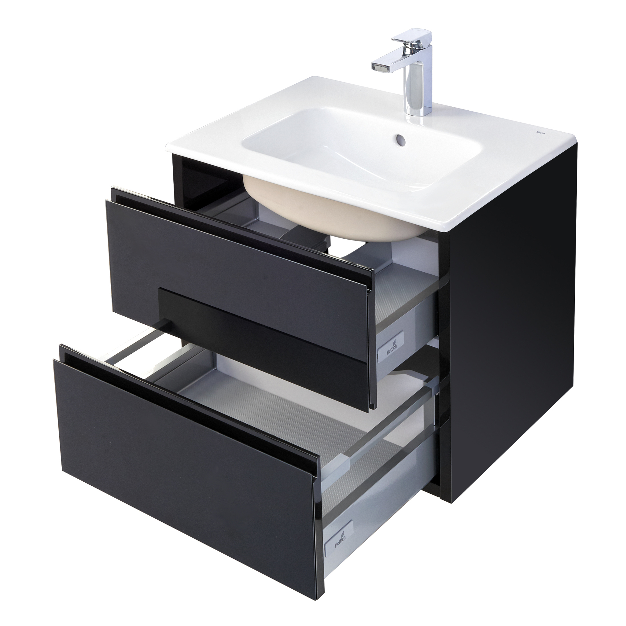 Тумба Aquaton Римини 60 с раковиной VICTORIA-N 60 подвесная, черный