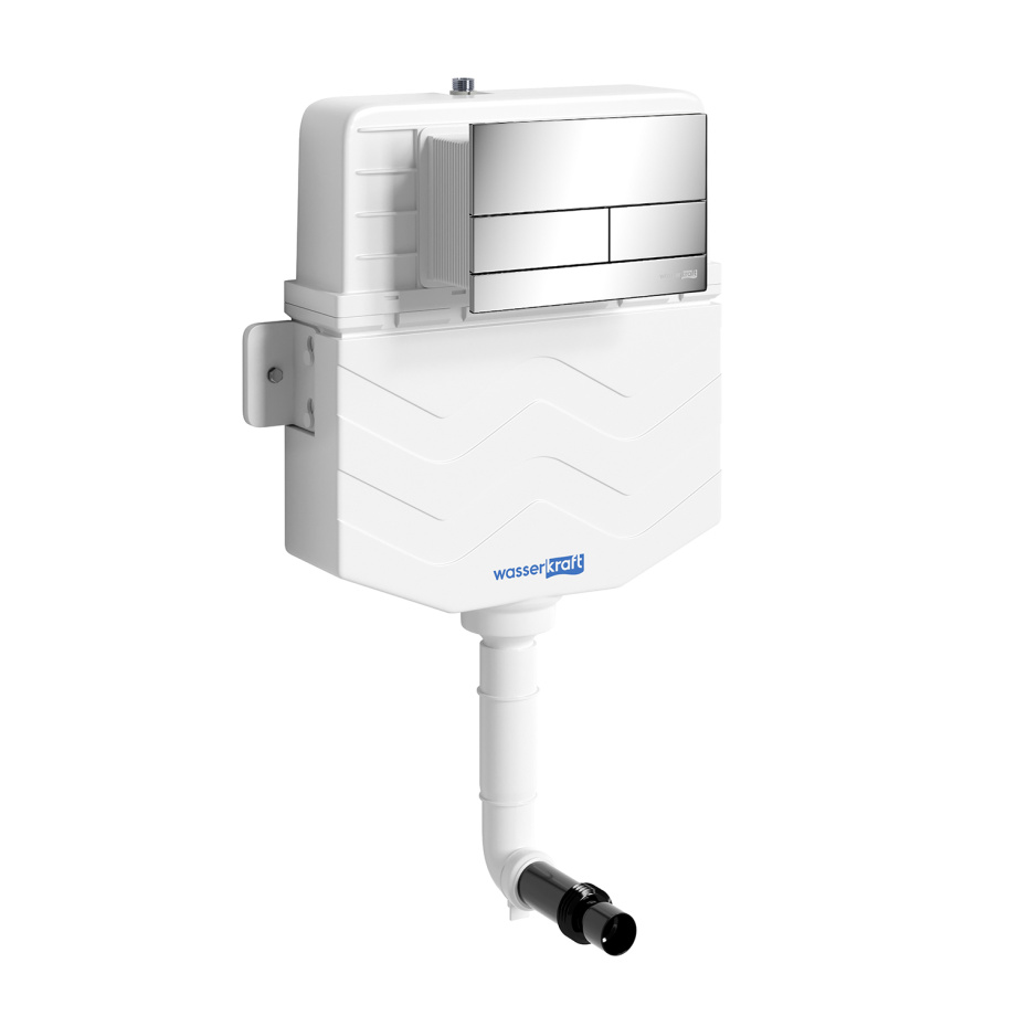 Смывной бачок WasserKraft Aller 10TLT.031.ME.CH04 скрытого монтажа, с кнопкой хром