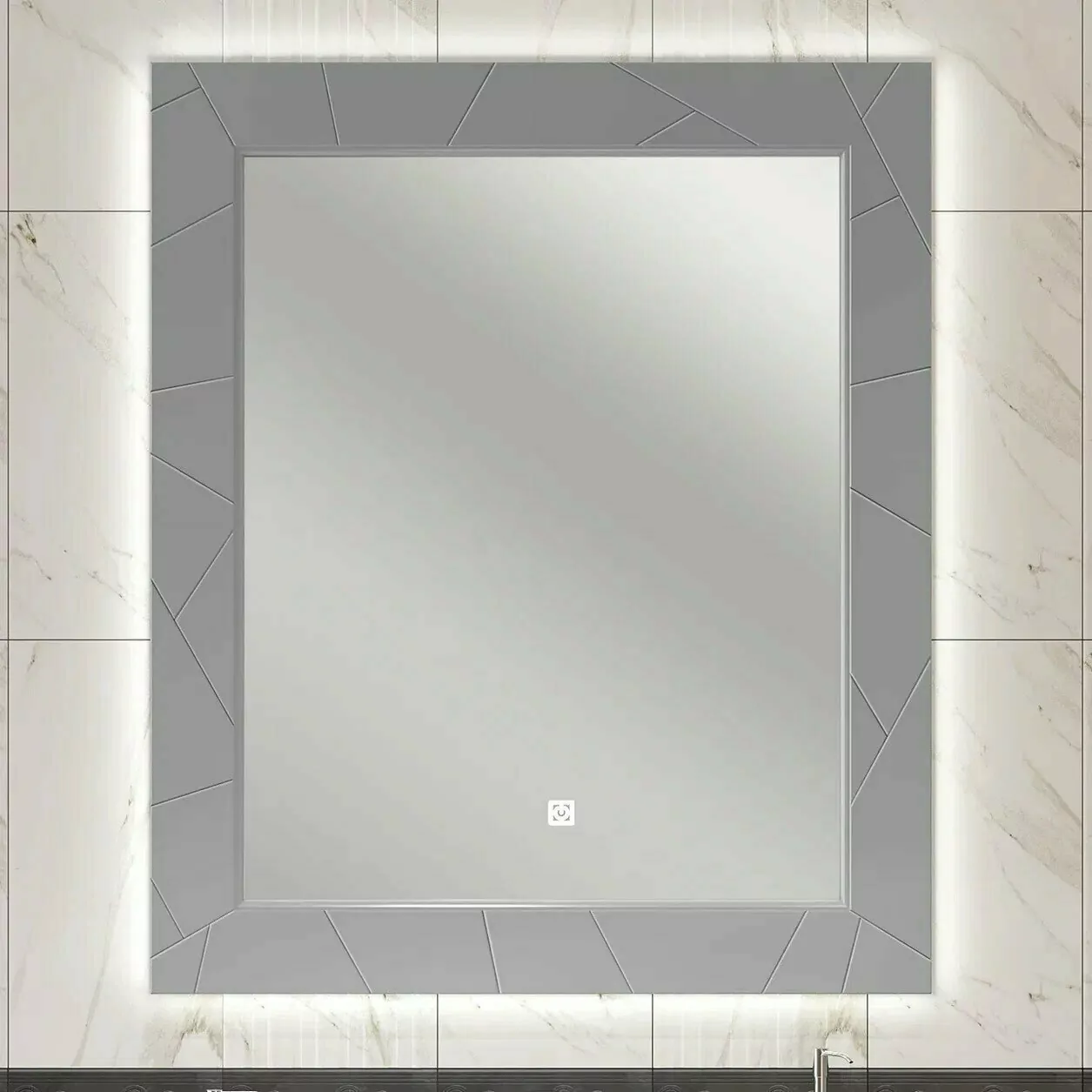 Мебель для ванной Opadiris Луиджи 80 комплект, подвесной, серый матовый