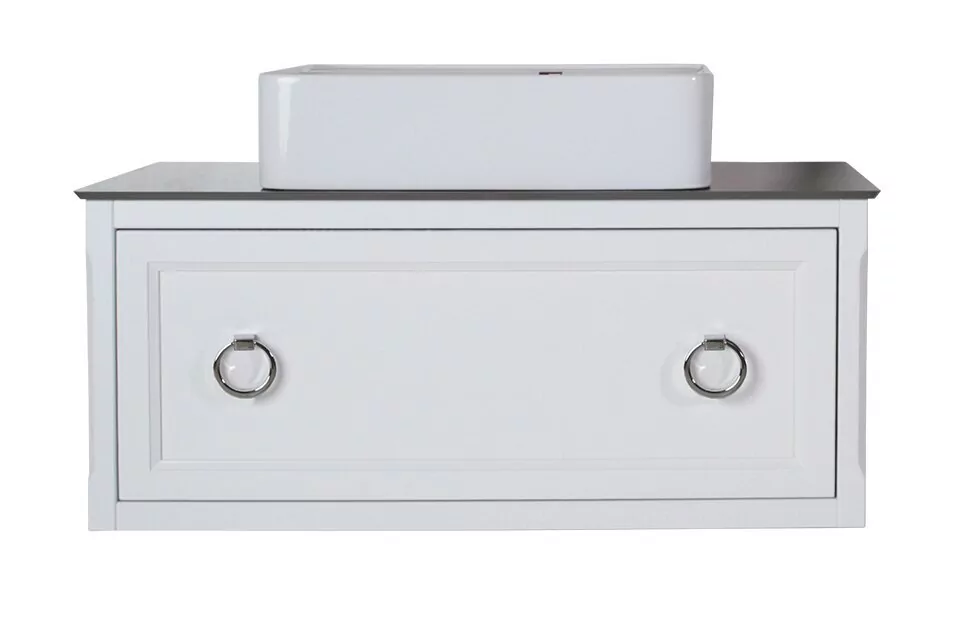 Мебель для ванной ASB Woodline Рома 100 С комплект, подвесной, белый