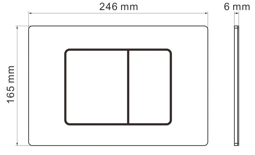 Кнопка смыва Iberica Blanca INOX SENSOR, нержавеющая сталь, механическая, белый матовый