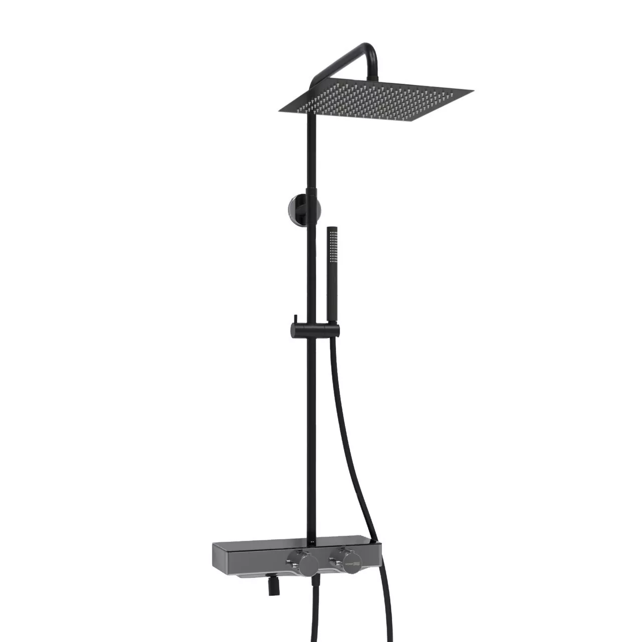 Душевая стойка WasserKraft A114.162.217.CB Thermo черный Soft-touch