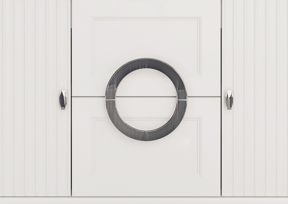 Тумба напольная ASB Woodline Федерика 100 с раковиной Гармония 100, белый