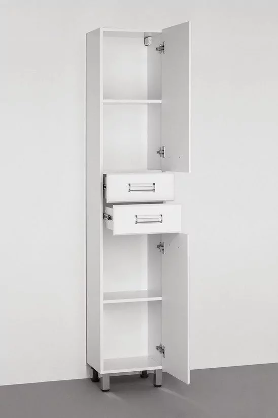 Пенал Style Line Ирис 36 напольный, белый