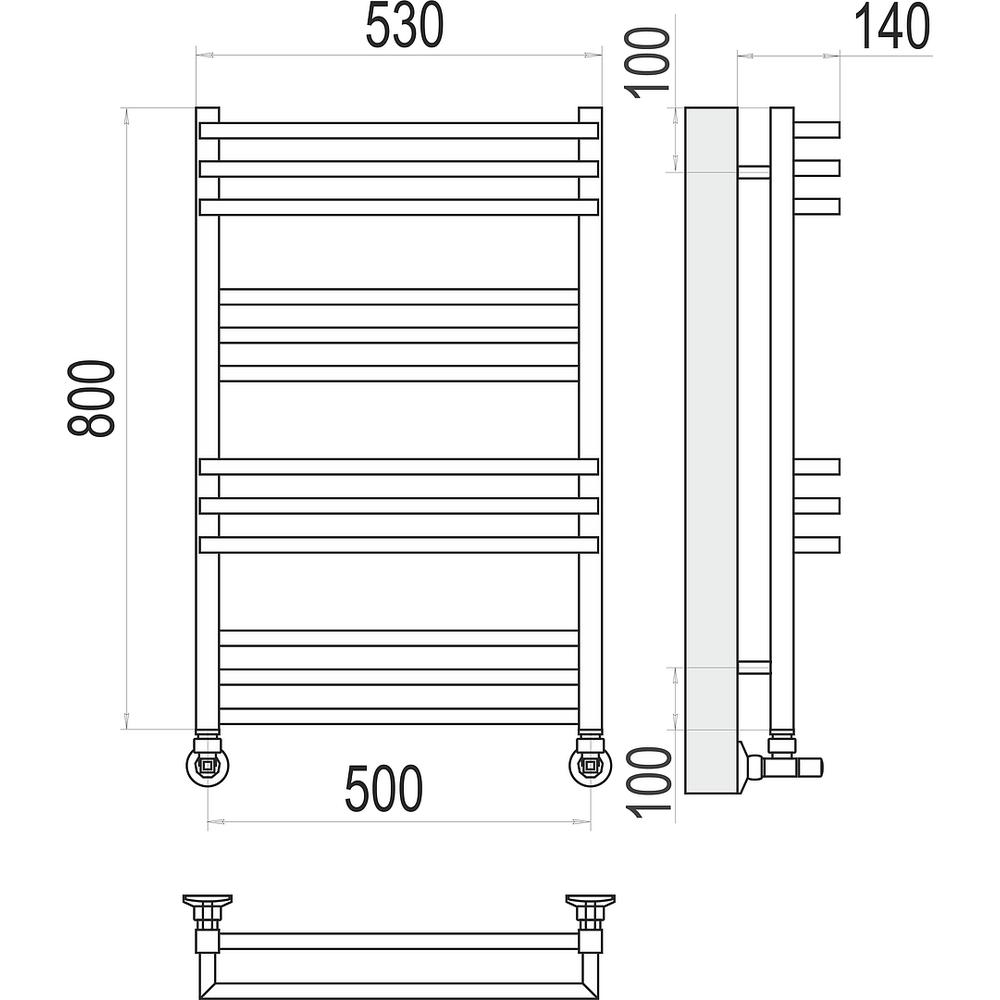 Полотенцесушитель водяной Terminus Нойс П12 50х80