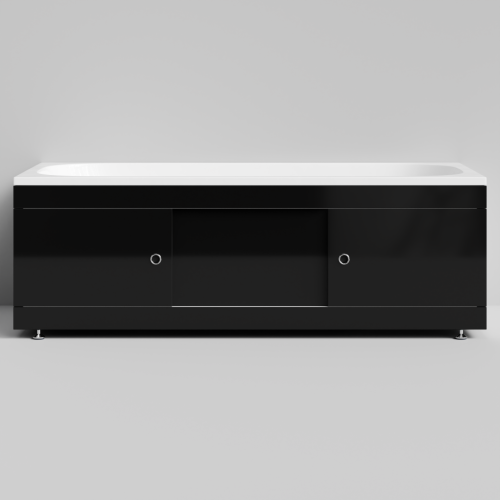 Экран под ванну Vod-ok Купе 170 раздвижной Черный глянец