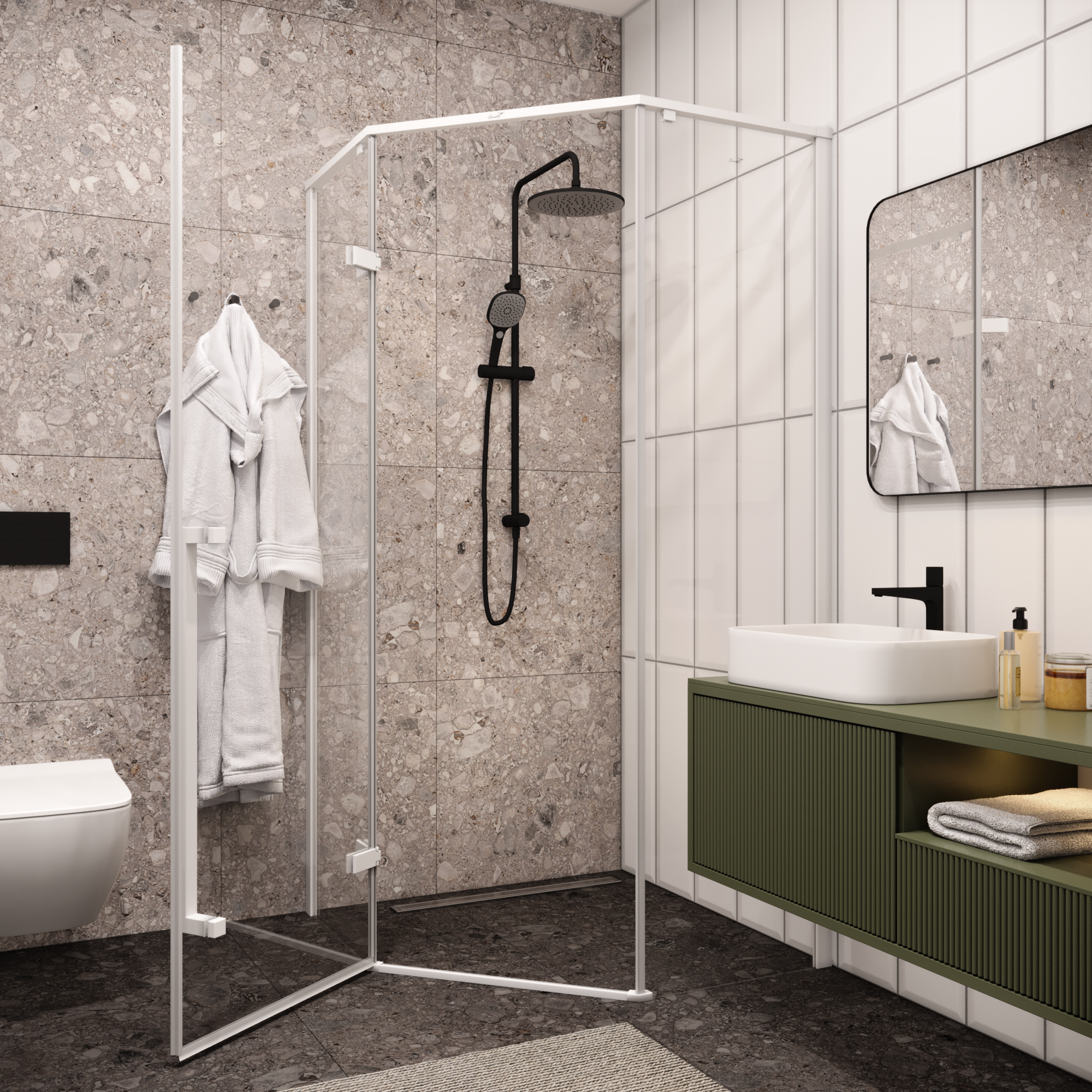 Душевой уголок Cerutti Spa C2AW без поддона (100x100x195)