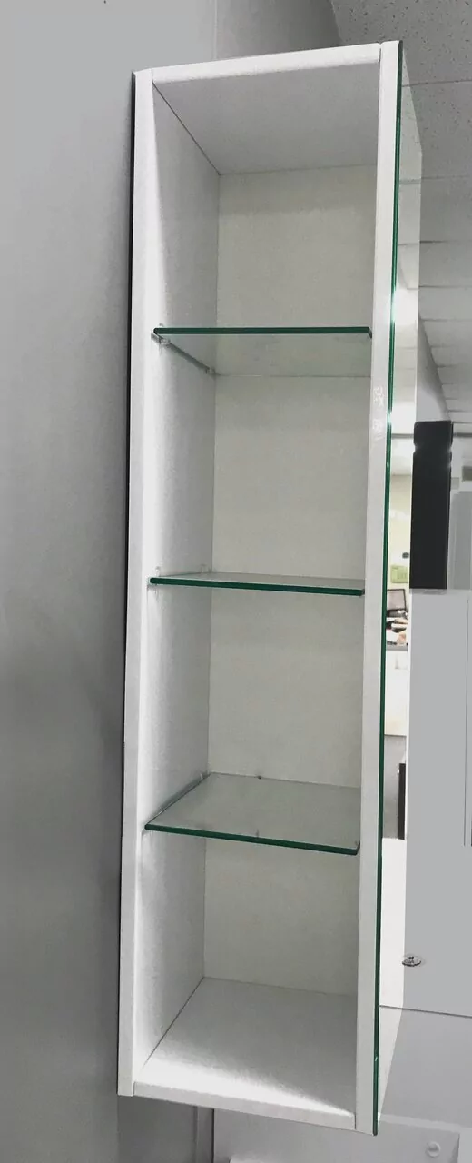 Шкаф навесной 1Marka Cube 25П с зеркалом, белый