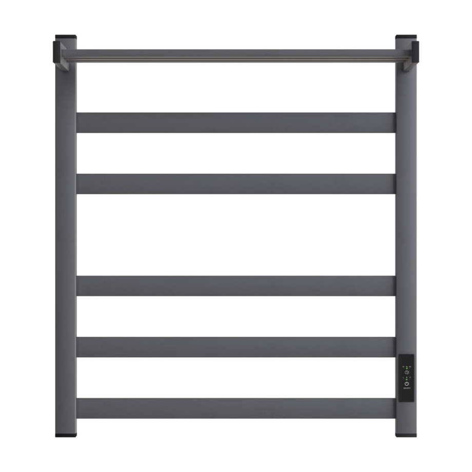 Полотенцесушитель электрический APEXTERMO Terra TR01165GM 600x500 с полкой, графит матовый