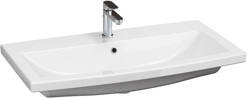 Тумба подвесная Vigo Geometry 80 с раковиной Neo 80, бетон