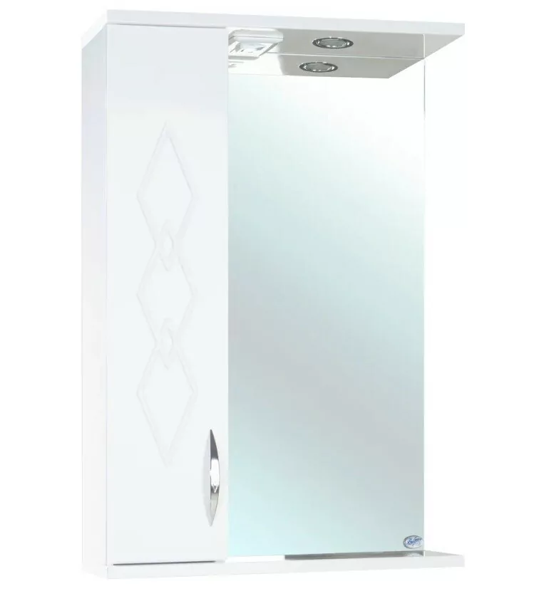 Зеркало-шкаф Bellezza Элеганс 55 L свет, белый