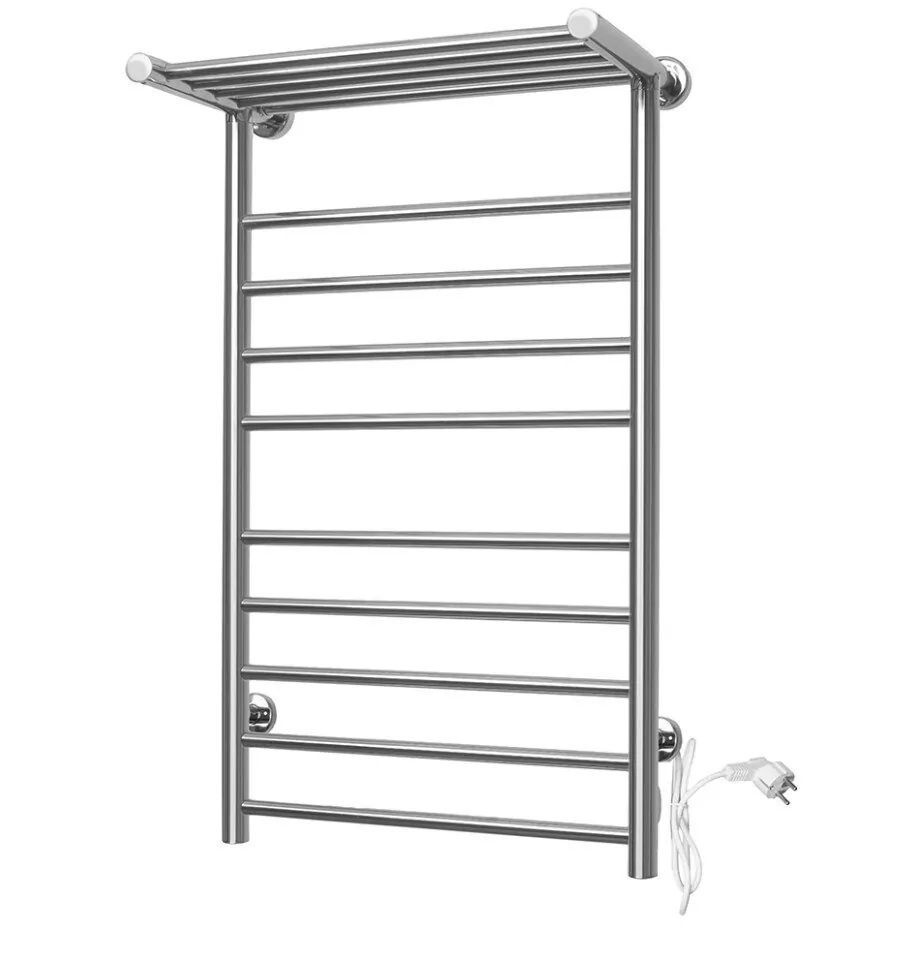 Полотенцесушитель электрический Domoterm Аврора 109-Т5 П10 50х90 EK R, правый, с полкой, хром