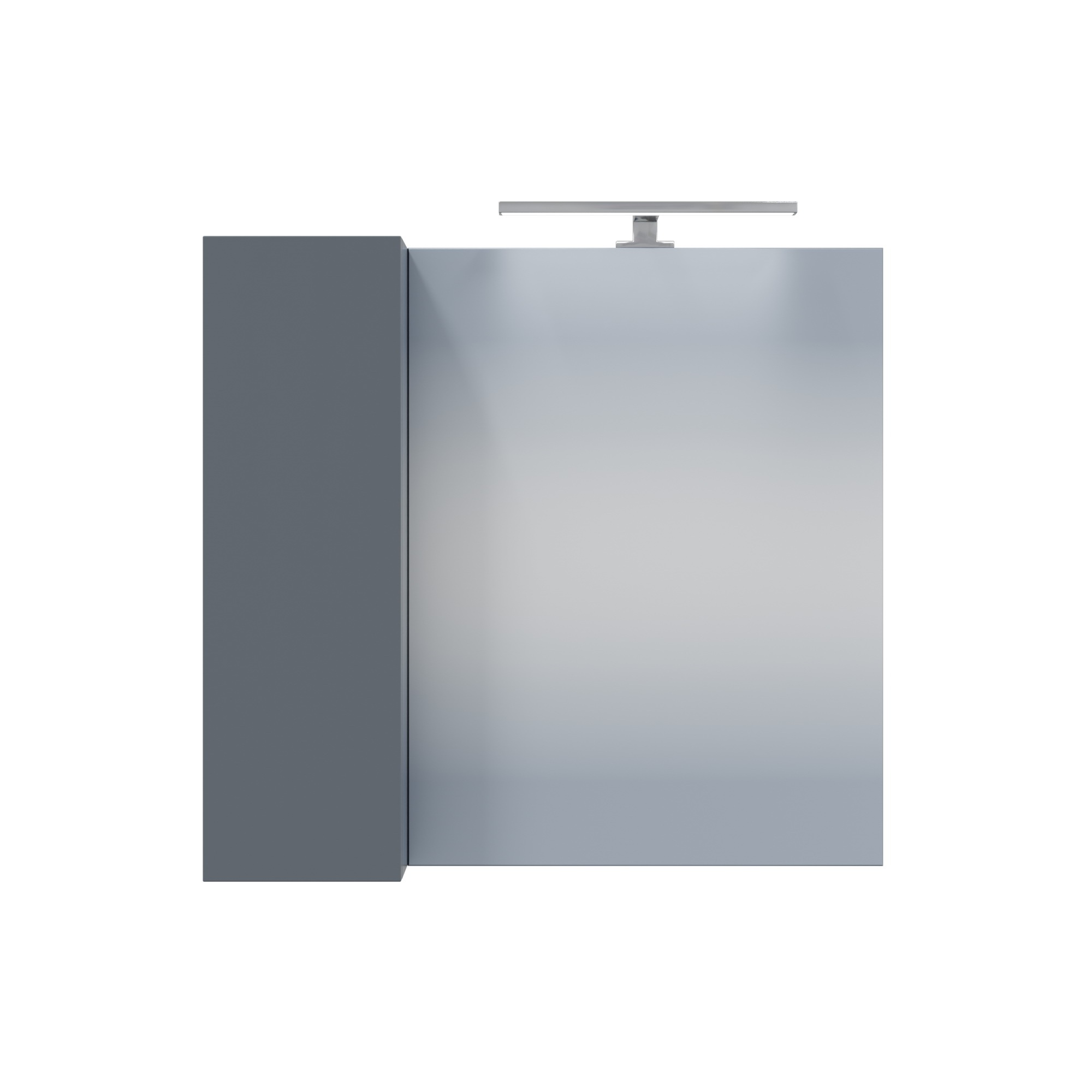 Зеркало-шкаф Санта Антарес 70 L свет, графит матовый