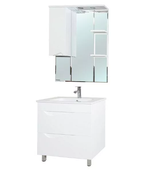 Зеркало-шкаф Bellezza Эйфория 80 L свет, белый