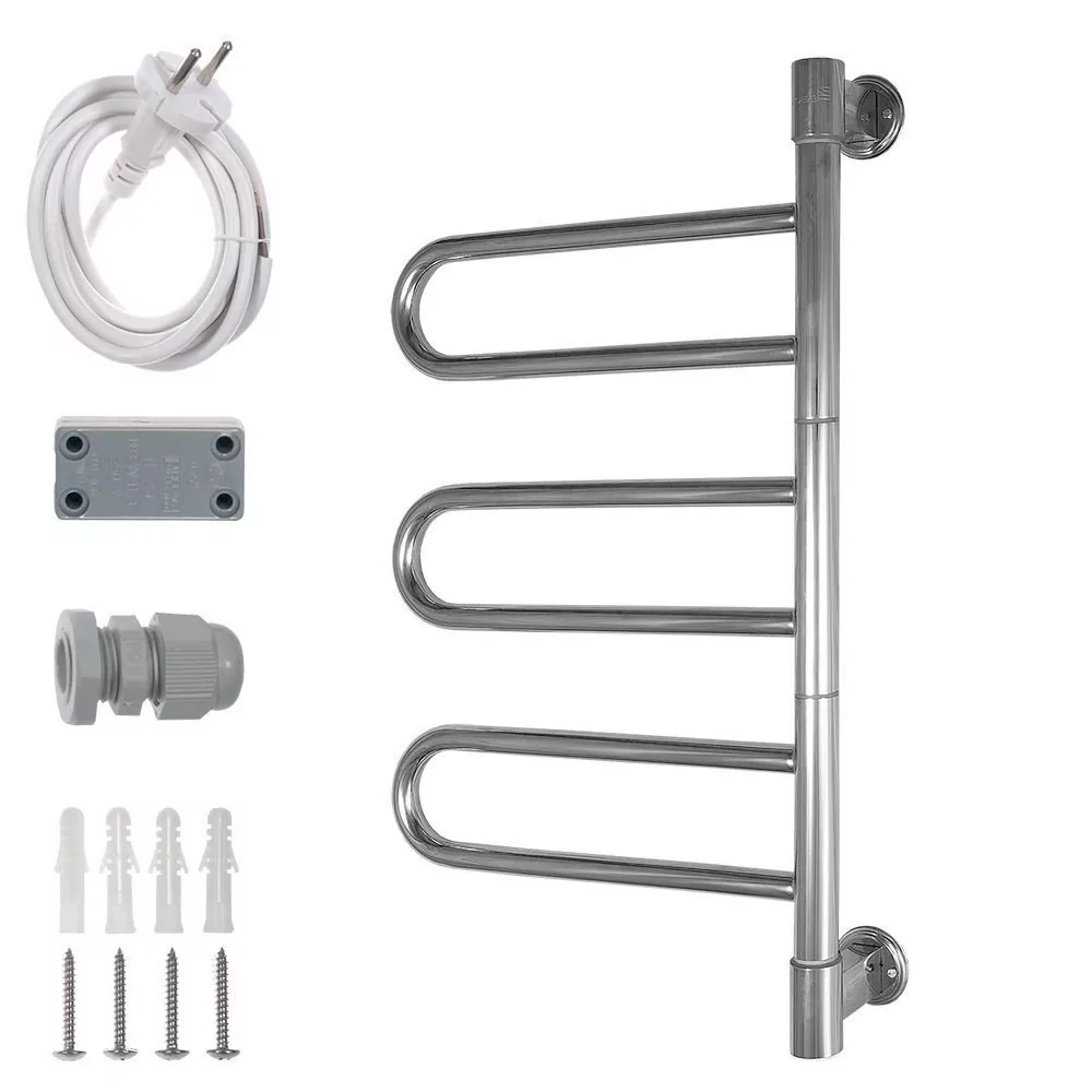 Полотенцесушитель электрический Energy U G3K 40х74.5 поворотный, хром