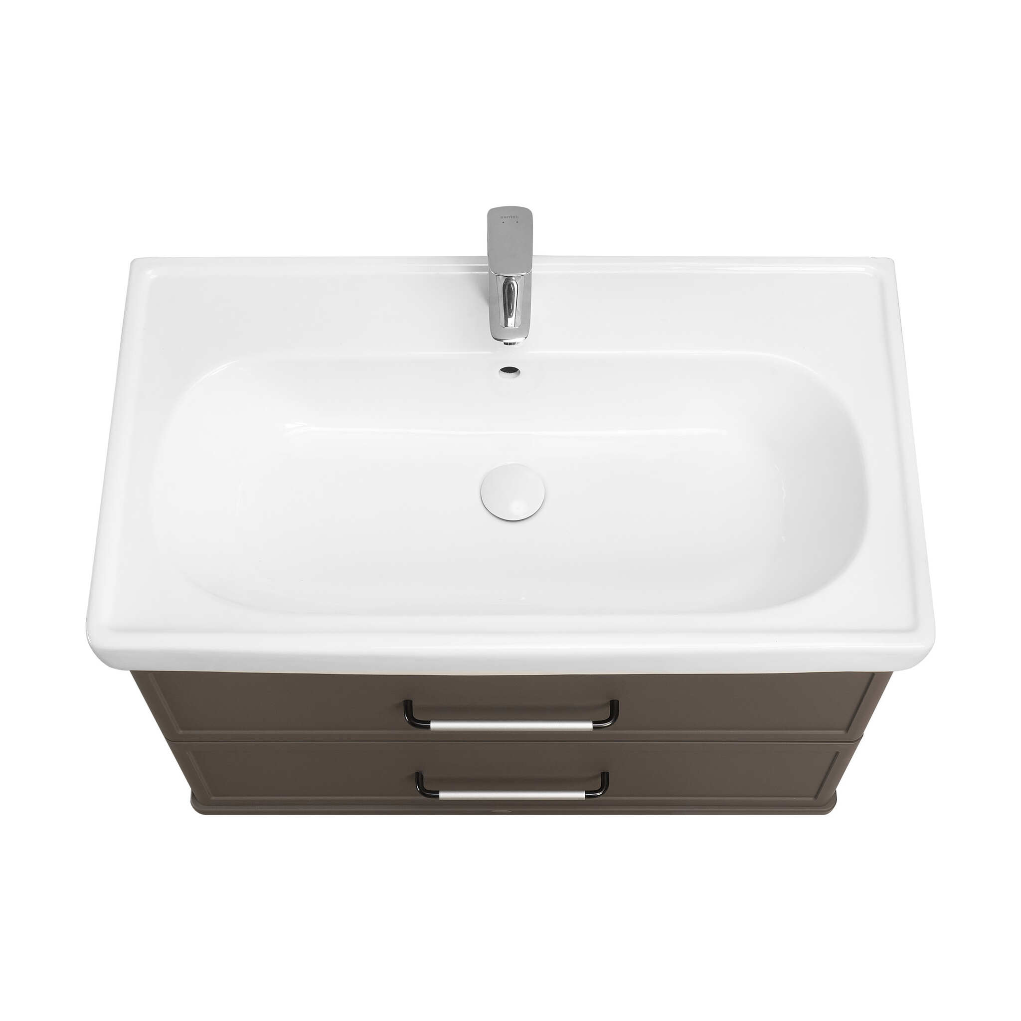 Тумба Aquaton Нео-Классика с раковиной Нео-Классика 85 подвесная, коричневый