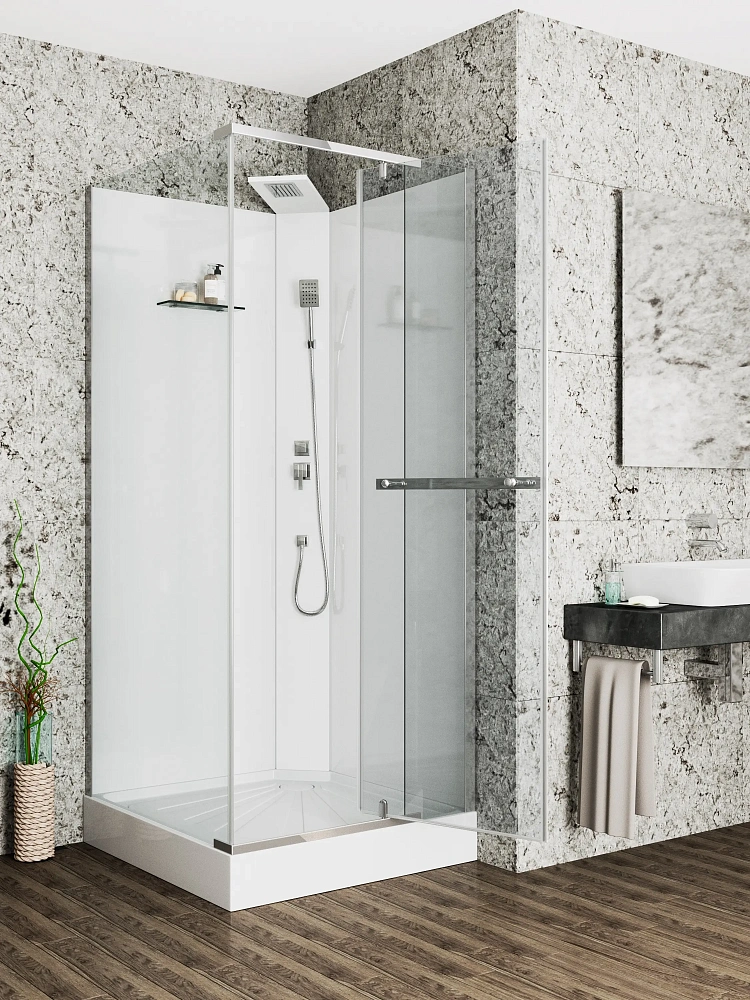 Душевая кабина Ceruttispa MiMi90T без крыши (90x90x215-225)