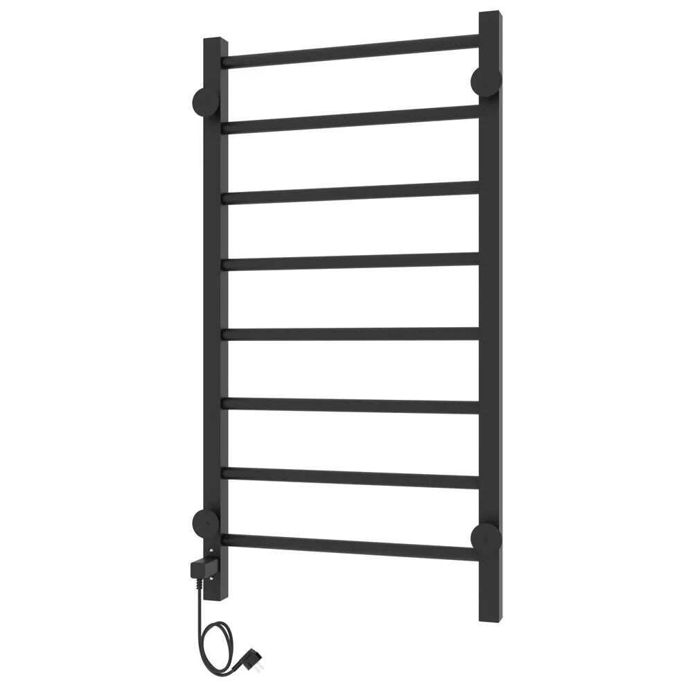 Полотенцесушитель электрический Laris Феличия ЧК П8 400х800 с терморегулятором, правый, черный матовый