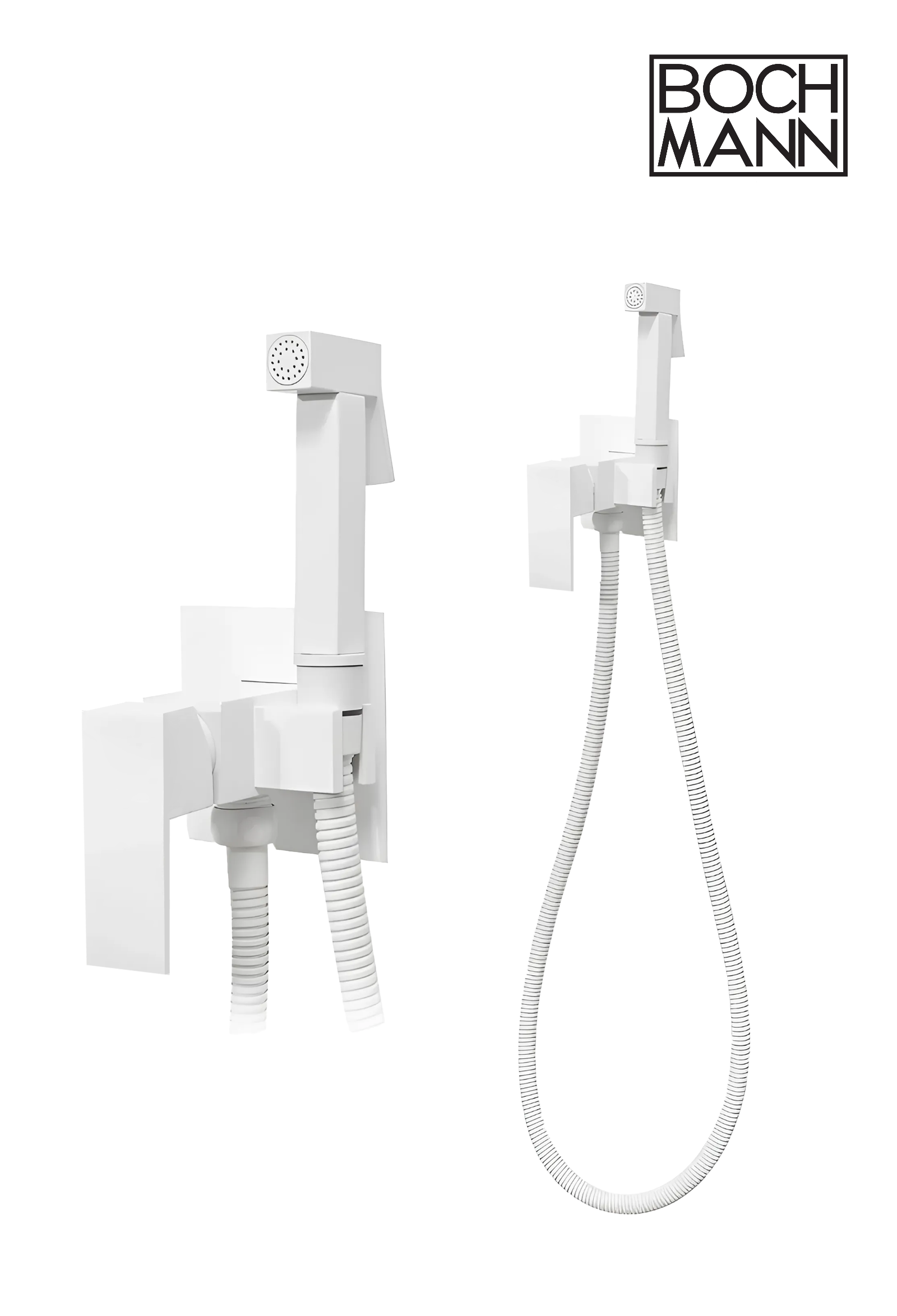 Смеситель с гигиеническим душем BochMann RESIA W CK-P11W белый
