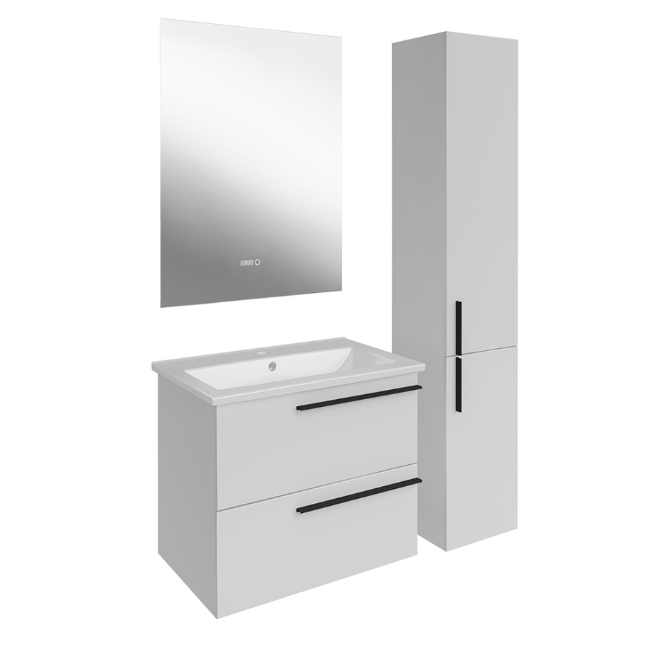 Мебель для ванной Асб-мебель Тида 60 комплект, подвесной, белый