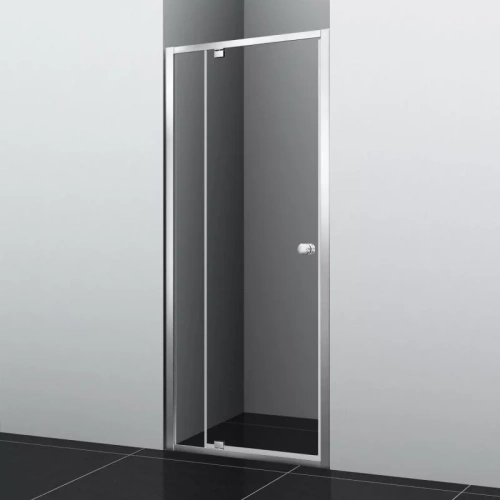Душевая дверь Wasserkraft Aula 11P12 100х190 в нишу, распашная, прозрачное стекло, хром от магазина Vanna-Vanna.ru!