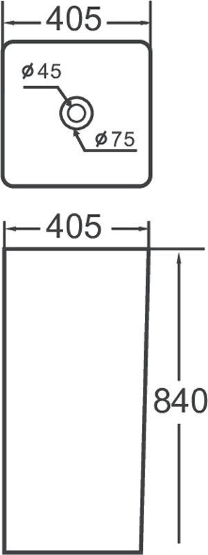 Раковина SantiLine SL-4013 напольная, белая