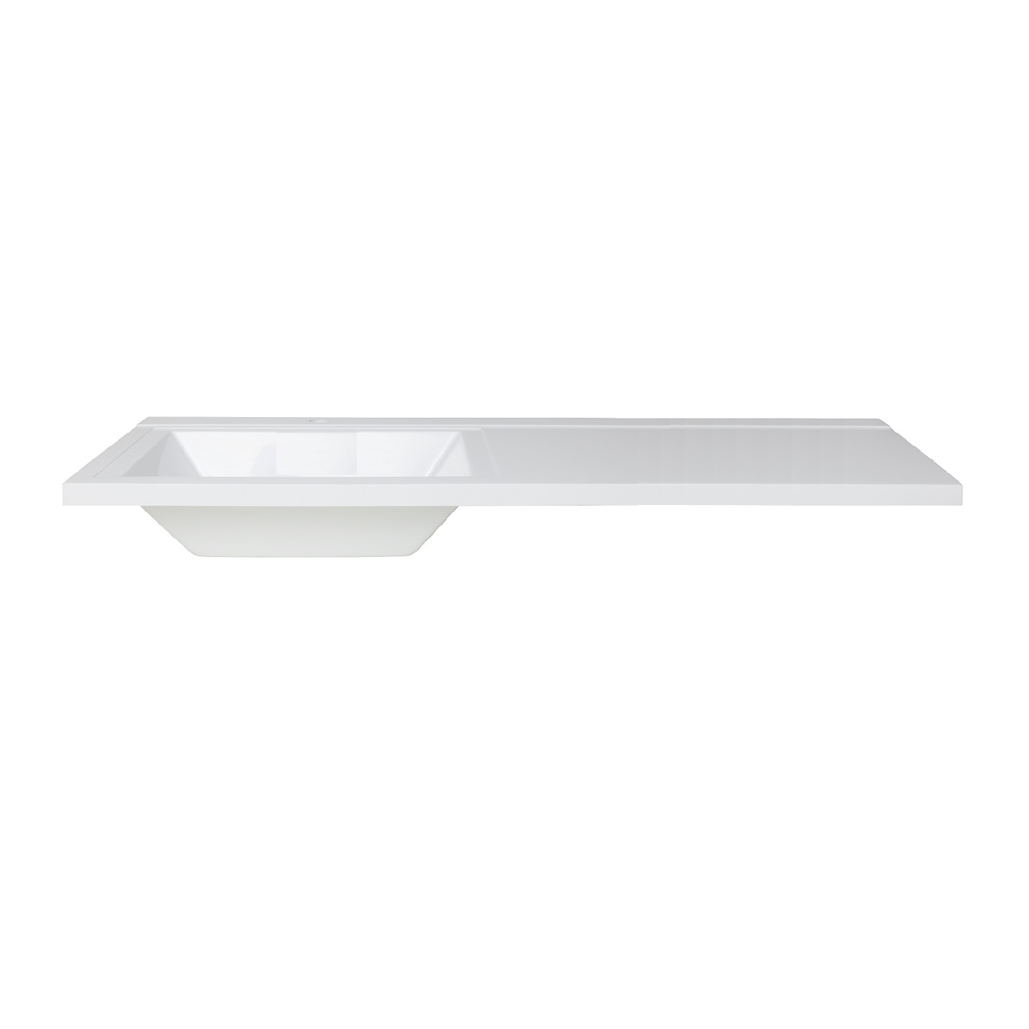 Тумба напольная Runo Лира 60 с раковиной Гамма 120 лайт правое крыло + кронштейн, белый