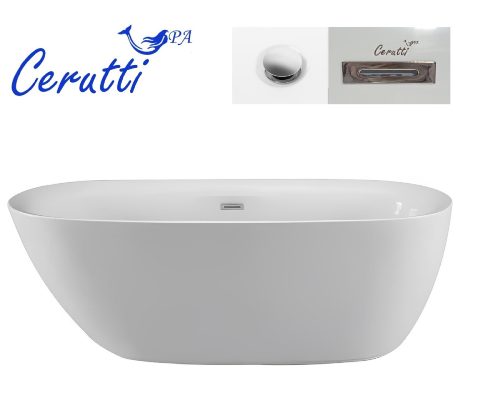Ванна акриловая Ceruttispa COMO160 отдельностоящая, белая, (1600x750x560) от магазина Vanna-Vanna.ru!