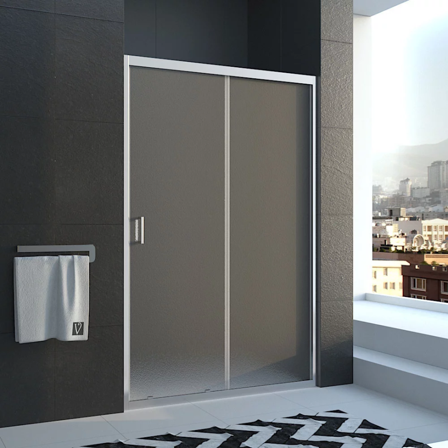 Душевая дверь Veconi Vianno VN-46, 1800x1850, хром, стекло pear