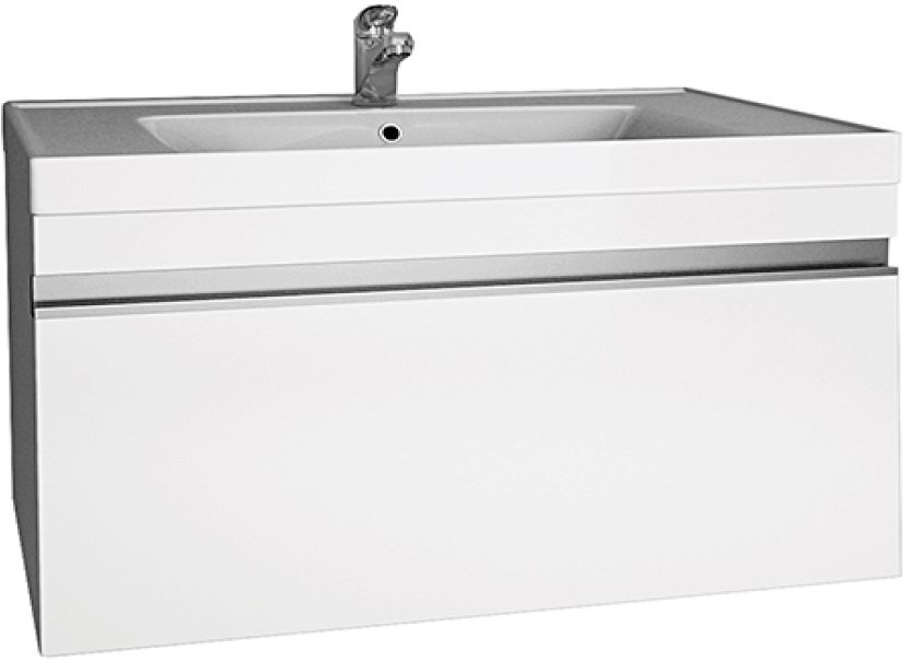 Тумба с раковиной подвесная Dreja Grace 70 см, белый