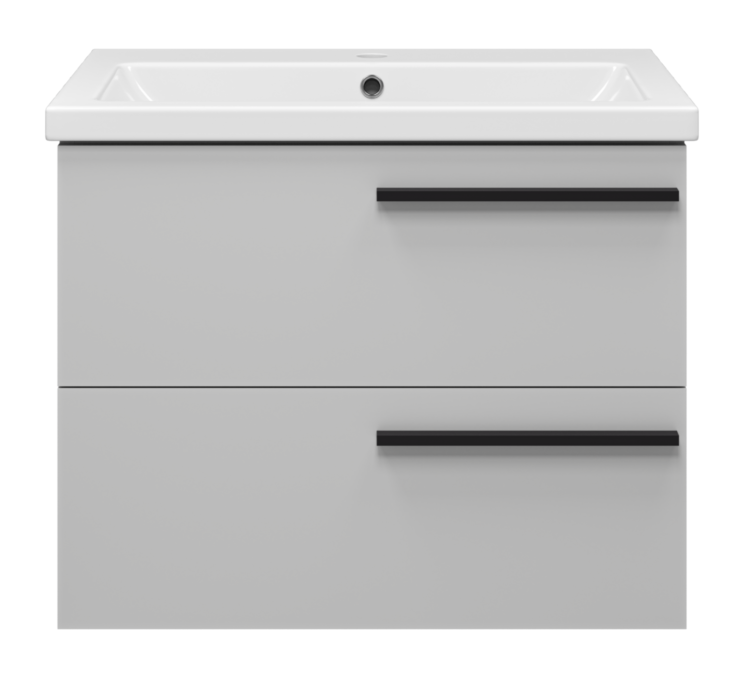 Тумба с раковиной Misty Ненси 70 подвесная, серый