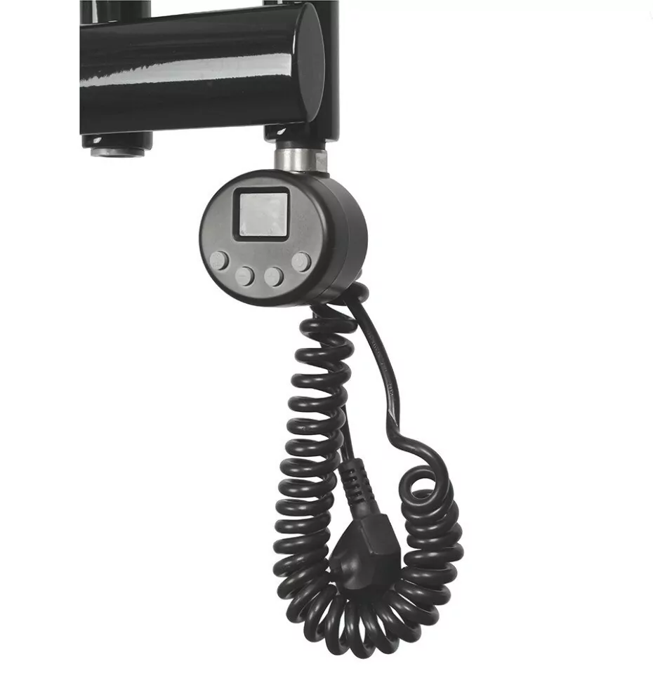 Полотенцесушитель электрический Domoterm Гамма П10 500х1140 ER правый, черный матовый