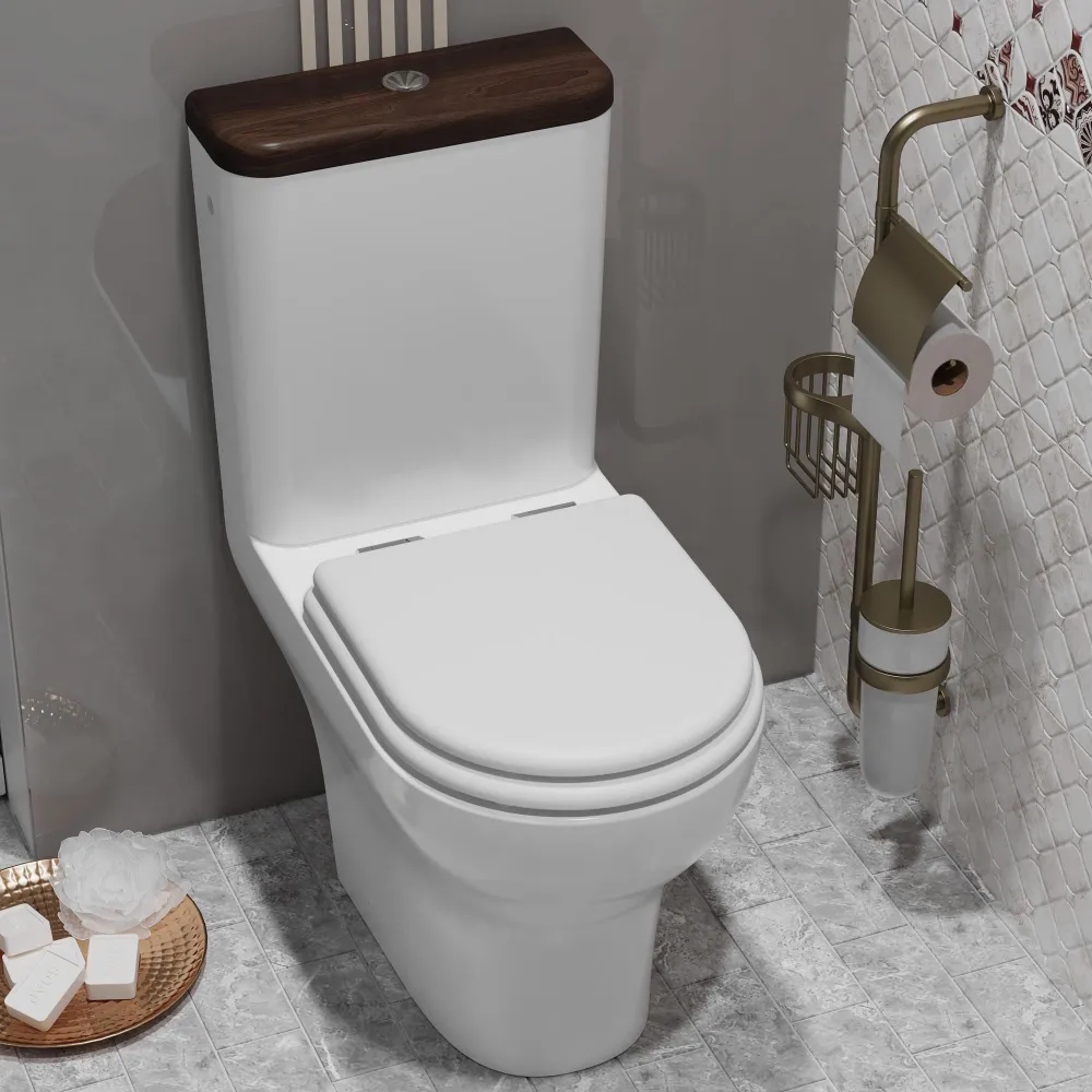 Унитаз-компакт Opadiris Палермо OS24723A белый, антикварный орех