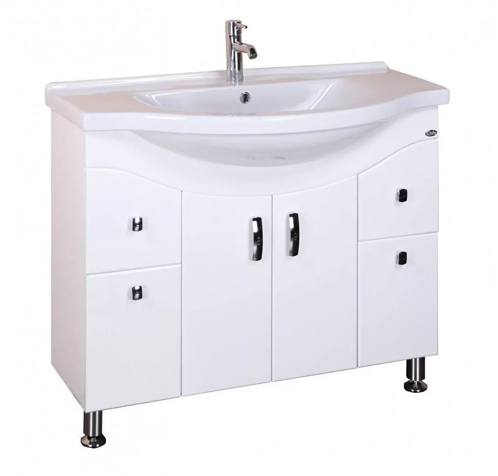 Мебель для ванной Onika Эльбрус 100.13 комплект, напольный, белый